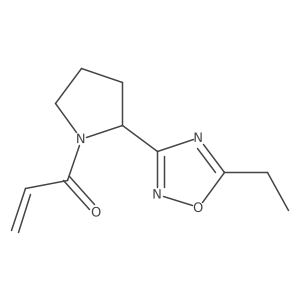 1-[2-(5-ethyl-1,2,4-oxadiazol-3-yl)pyrrolidin-1-yl]prop-2-en-1-one结构式