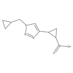 rac-(1R,2R)-2-[1-(cyclopropylmethyl)-1H-1,2,3-triazol-4-yl]cyclopropane-1-carboxylic acid Structure