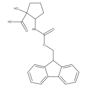 2-{[(9H-fluoren-9-ylmethoxy)carbonyl]amino}-1-hydroxycyclopentane-1-carboxylic acid结构式