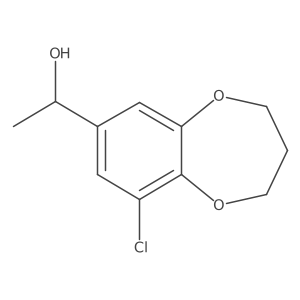 (1R)-1-(9-chloro-3,4-dihydro-2H-1,5-benzodioxepin-7-yl)ethan-1-ol Structure