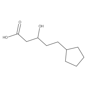 (3R)-5-cyclopentyl-3-hydroxypentanoic acid结构式