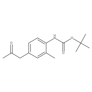 tert-butyl N-[2-methyl-4-(2-oxopropyl)phenyl]carbamate Structure