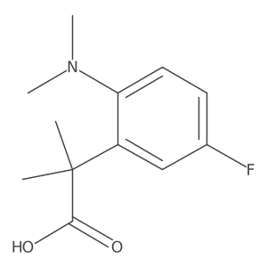 2-[2-(Dimethylamino)-5-fluorophenyl]-2-methylpropanoic acid Structure
