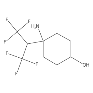 4-Amino-4-(1,1,1,3,3,3-hexafluoropropan-2-yl)cyclohexan-1-ol结构式