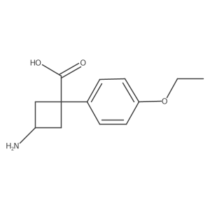 3-Amino-1-(4-ethoxyphenyl)cyclobutane-1-carboxylic acid结构式