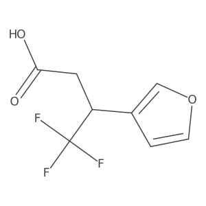 4,4,4-Trifluoro-3-(furan-3-yl)butanoic acid Structure
