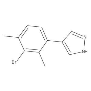 4-(3-bromo-2,4-dimethylphenyl)-1H-pyrazole Structure