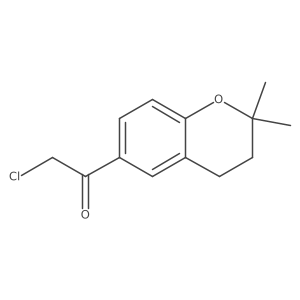 2-chloro-1-(2,2-dimethyl-3,4-dihydro-2H-1-benzopyran-6-yl)ethan-1-one结构式