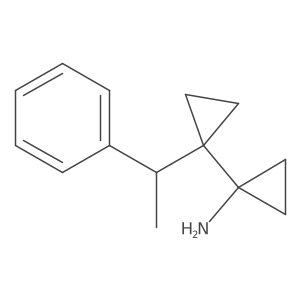 1-[1-(1-Phenylethyl)cyclopropyl]cyclopropan-1-amine结构式