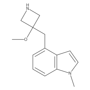 4-[(3-methoxyazetidin-3-yl)methyl]-1-methyl-1H-indole结构式