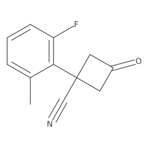 1-(2-Fluoro-6-methylphenyl)-3-oxocyclobutane-1-carbonitrile Structure