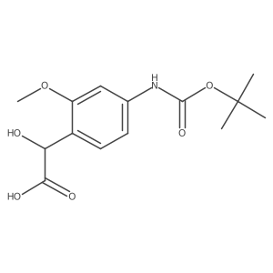 2-(4-{[(Tert-butoxy)carbonyl]amino}-2-methoxyphenyl)-2-hydroxyacetic acid Structure