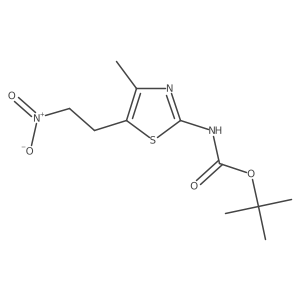 tert-butyl N-[4-methyl-5-(2-nitroethyl)-1,3-thiazol-2-yl]carbamate Structure