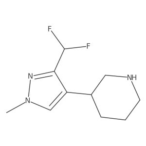 3-[3-(difluoromethyl)-1-methyl-1H-pyrazol-4-yl]piperidine结构式