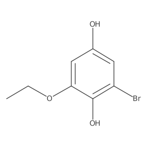 2-Bromo-6-ethoxybenzene-1,4-diol结构式
