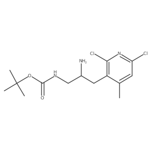 tert-butyl N-[2-amino-3-(2,6-dichloro-4-methylpyridin-3-yl)propyl]carbamate结构式