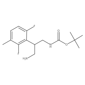 tert-butyl N-[3-amino-2-(2,6-difluoro-3-methylphenyl)propyl]carbamate结构式