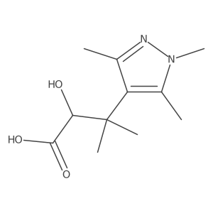2-hydroxy-3-methyl-3-(trimethyl-1H-pyrazol-4-yl)butanoic acid结构式