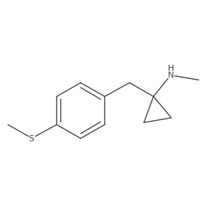 N-methyl-1-{[4-(methylsulfanyl)phenyl]methyl}cyclopropan-1-amine结构式