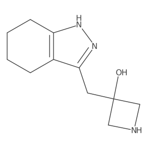 3-[(4,5,6,7-tetrahydro-1H-indazol-3-yl)methyl]azetidin-3-ol结构式