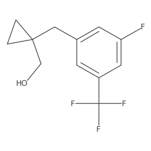 (1-{[3-Fluoro-5-(trifluoromethyl)phenyl]methyl}cyclopropyl)methanol Structure