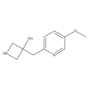 3-[(5-Methoxypyridin-2-yl)methyl]azetidin-3-ol结构式