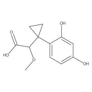 2-[1-(2,4-Dihydroxyphenyl)cyclopropyl]-2-methoxyacetic acid Structure