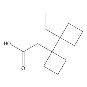 2-[1-(1-Ethylcyclobutyl)cyclobutyl]acetic acid结构式