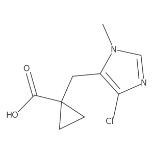 1-[(4-chloro-1-methyl-1H-imidazol-5-yl)methyl]cyclopropane-1-carboxylic acid结构式