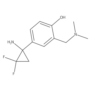4-(1-Amino-2,2-difluorocyclopropyl)-2-[(dimethylamino)methyl]phenol Structure