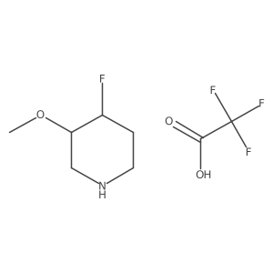 rac-(3R,4R)-4-fluoro-3-methoxypiperidine; trifluoroacetic acid结构式