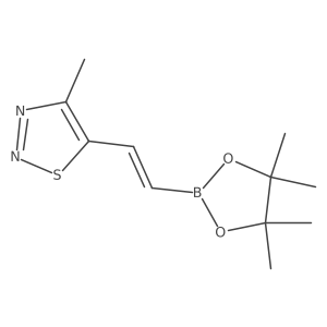 4-Methyl-5-[2-(tetramethyl-1,3,2-dioxaborolan-2-yl)ethenyl]-1,2,3-thiadiazole结构式