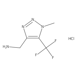 [1-Methyl-5-(trifluoromethyl)triazol-4-yl]methanamine;hydrochloride结构式
