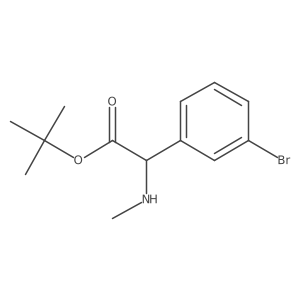 Tert-butyl 2-(3-bromophenyl)-2-(methylamino)acetate结构式