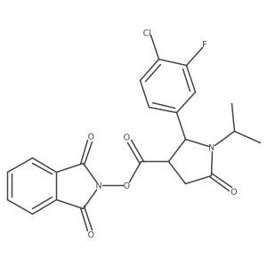 1,3-dioxo-2,3-dihydro-1H-isoindol-2-yl 2-(4-chloro-3-fluorophenyl)-5-oxo-1-(propan-2-yl)pyrrolidine-3-carboxylate Structure