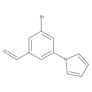 3-Bromo-5-pyrrol-1-ylbenzaldehyde结构式