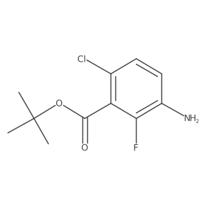 Tert-butyl 3-amino-6-chloro-2-fluorobenzoate结构式
