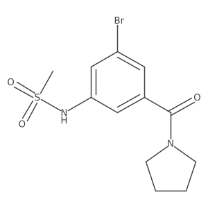 N-[3-Bromo-5-(pyrrolidine-1-carbonyl)-phenyl]-methanesulfonamide Structure