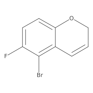 5-Bromo-6-fluoro-2H-1-benzopyran结构式