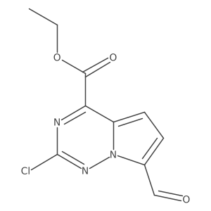 Ethyl 2-chloro-7-formylpyrrolo[2,1-f][1,2,4]triazine-4-carboxylate Structure