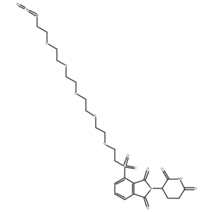 4-[2-[2-[2-[2-[2-(2-Azidoethoxy)ethoxy]ethoxy]ethoxy]ethoxy]ethylsulfonyl]-2-(2,6-dioxo-3-piperidyl)isoindoline-1,3-dione Structure