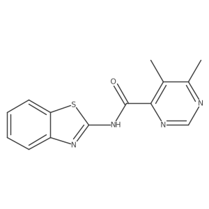 N-(1,3-Benzothiazol-2-yl)-5,6-dimethylpyrimidine-4-carboxamide结构式