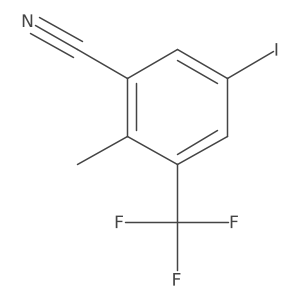 5-Iodo-2-methyl-3-(trifluoromethyl)benzonitrile结构式