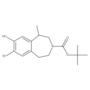 tert-butyl 7-bromo-8-hydroxy-1-methyl-2,3,4,5-tetrahydro-1H-3-benzazepine-3-carboxylate Structure