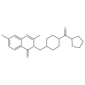 7-Fluoro-2-methyl-3-{[1-(oxolane-2-carbonyl)piperidin-4-yl]methyl}-3,4-dihydroquinazolin-4-one结构式