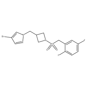 4-bromo-1-({1-[(2,5-difluorophenyl)methanesulfonyl]azetidin-3-yl}methyl)-1H-pyrazole Structure