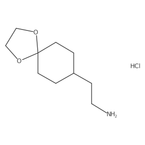 2-(1,4-Dioxaspiro[4.5]decan-8-yl)ethanamine hydrochloride结构式