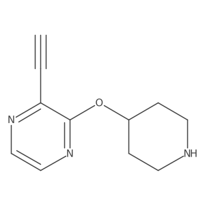 2-Ethynyl-3-(piperidin-4-yloxy)pyrazine Structure
