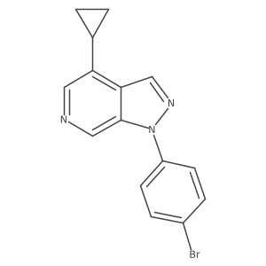 1-(4-bromophenyl)-4-cyclopropyl-1H-pyrazolo[3,4-c]pyridine结构式