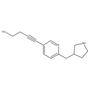 4-[6-(Pyrrolidin-3-yloxy)pyridin-3-yl]but-3-yn-1-ol Structure
